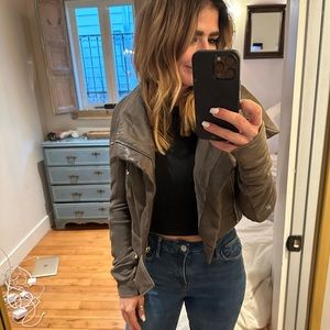 Rick Owens classic leather jacket. This is a gorgeous and classic piece.